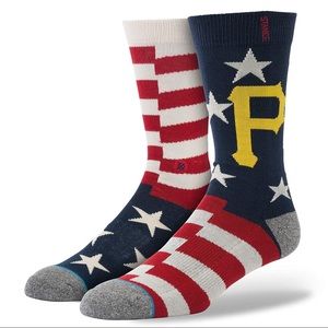 Pittsburg Pirates American Flag Stance Socks